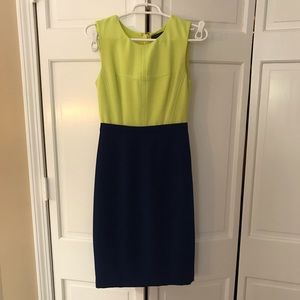 BCBG MAXAXRIA color block midi dress